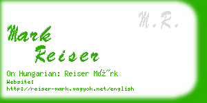 mark reiser business card